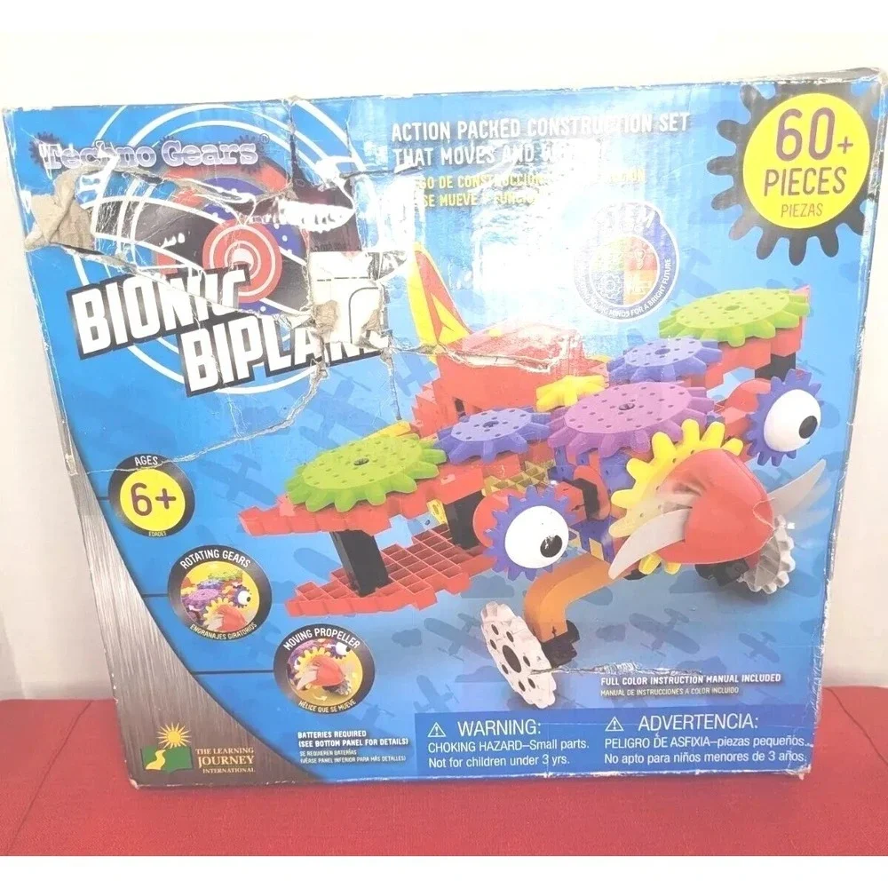 Techno Gears Bionic BIPLANE ONLY OPEN BOX Building Learning Kit Home School